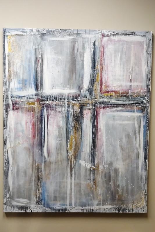 rain on stained glass by artist Lacy Husmann